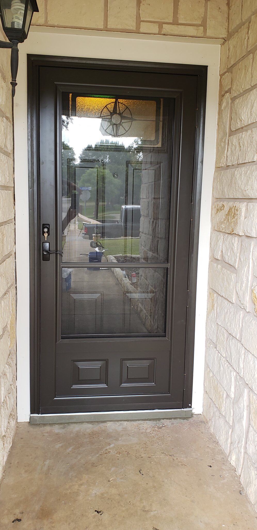 Replacement door at a Texas home